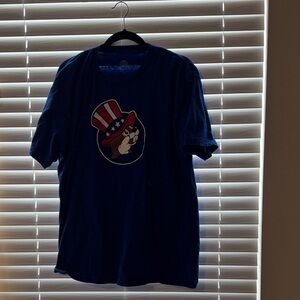 Patriotic Blue Graphic T-Shirt